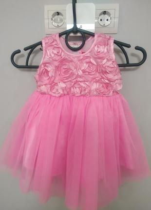 Платье розовое на 18 месяцев