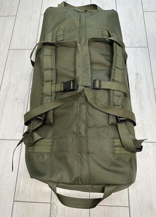 Армейська сумка рюкзак хакі на 130 літрів — баул рюкзак хакі олива