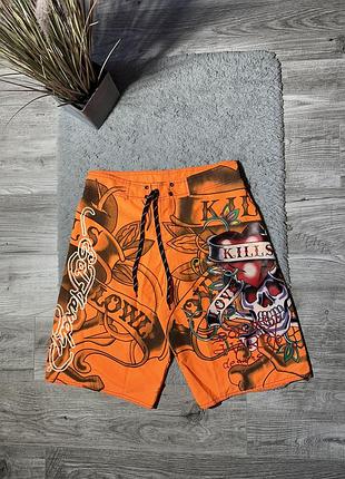 Оригинальные шорты от дорогого бренда “ed hardy”