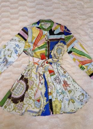 Міні сукня zara з принтом
