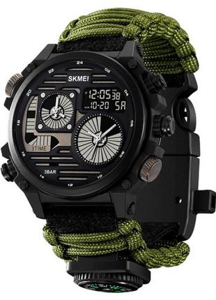 Чоловічий наручний кварцовий (електронний) годинник skmei 2202nag army green