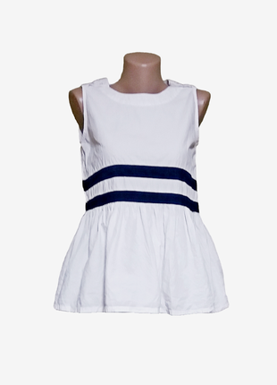 Бавовняний топ майка з баскою