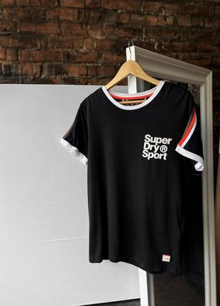 Superdry sports men’s black short sleeve t-shirt kyoto 02 футболка
