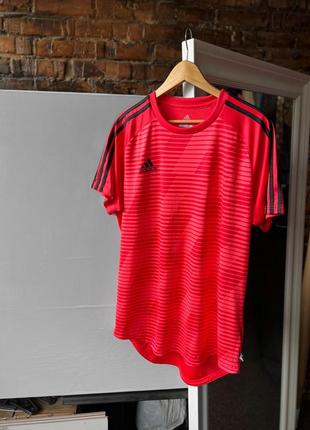 Adidas men’s tango graphic jersey shirt short sleeve red climalite 3-stripes спортивна футболка