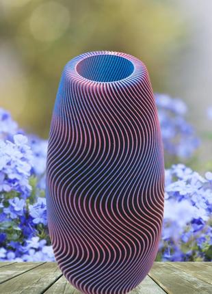 Абстрактна ваза хамелеон для квітів і сухоцвітів настільна декоративна фігурна ваза хвиля
