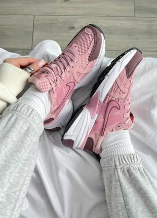 Жіночі кросівки рожеві nike v2k  pink