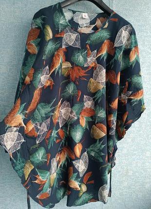 Натуральна дуже гарна туніка довга блуза батал бренду saimeiqi .