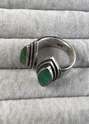 Кольцо кольцо серебро натуральный нефрит
