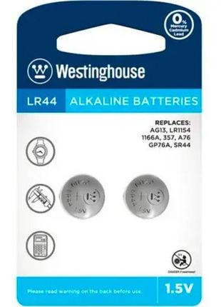 Батарейка часовая westinghouse ag13/lr44 (упаковка 2 шт)