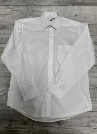 Сорочка рубашка чоловіча біла довгий рукав р 46 бренд "george"