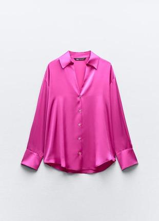 Базова атласна сорочка блузка zara