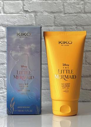 Водостійкий сонцезахисний крем з високим spf 30 і захистом від uva kiko milano disney - the little mermaid!