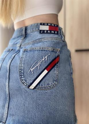 Оригинальная джинсовая короткая юбка Tommy hilfiger