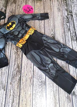 Новогодний костюм batman с маской для мальчика 5-6 лет, 110-116 см