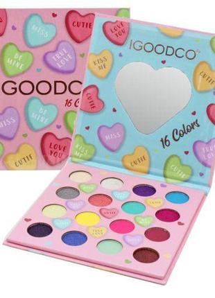 Набір тіней для повік "igoodco", 16 кольорів