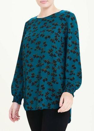Удлиненная блуза в цветочный принт 20/54-56 размера