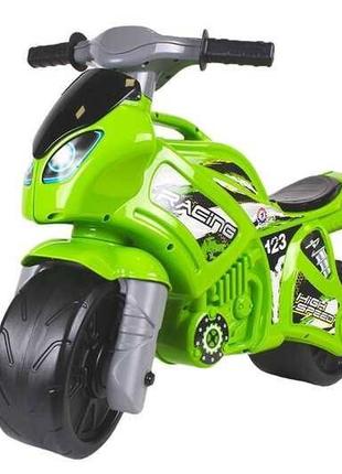 Мотоцикл толокар "технок" зелёный 6443