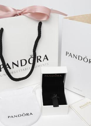 Pandora каблучка чорне серце3 фото