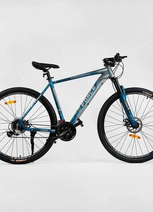 Велосипед спортивний corso "x-force" 29" xr-29618 (1) рама алюмінієва 21', обладнання shimano altus, 24