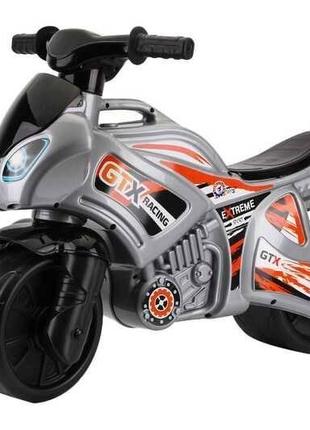Мотоцикл-толокар technok toys серый 7105