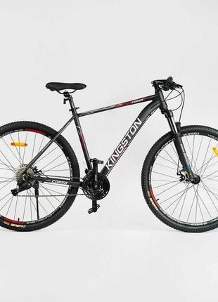 Велосипед спортивний corso "kingston" 29" kn-29125 (1) рама алюмінієва 21', обладнання l-twoo 27