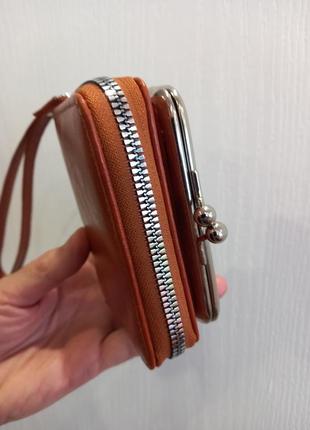 Гаманець жіночий  2 в 1 ( кредитниця + монетниця ) бордова, коричнева5 фото