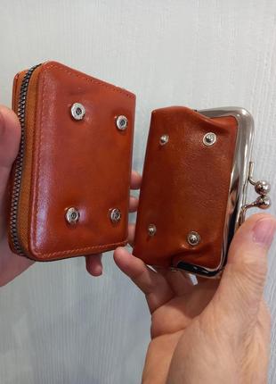 Гаманець жіночий  2 в 1 ( кредитниця + монетниця ) бордова, коричнева9 фото