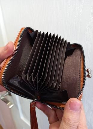 Гаманець жіночий  2 в 1 ( кредитниця + монетниця ) бордова, коричнева7 фото