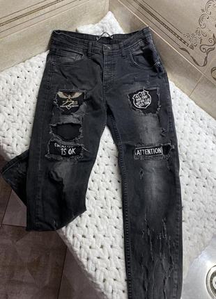 Джинси чоловічі чорні / стильні чоловічі чорні джинси стильні / обмін / джинс