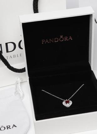 Pandora підвіска сяюче червоне серце з ореолом