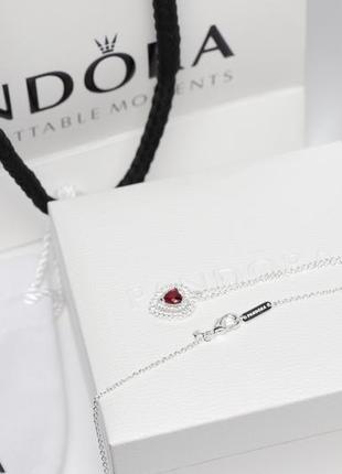 Pandora підвіска сяюче червоне серце з ореолом
