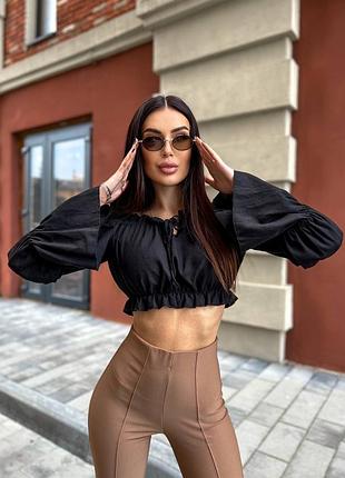 🔝 топ из натуральной ткани в 2х базовых цветах, идеально сочетается со всей одеждой