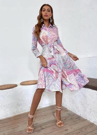 Сукня сорочка коктейльна гудзики з принтами, 1500+ відгуків, єдиний екземпляр