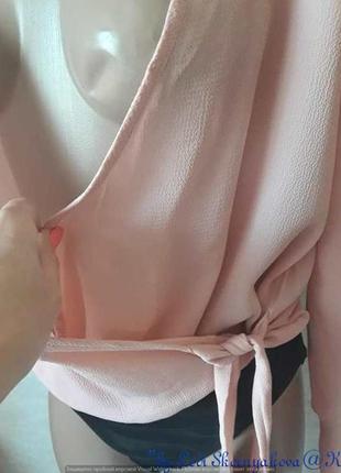 Фирменное boohoo стильное боди верх блузы на запах коралового цвета, размер м-ка5 фото