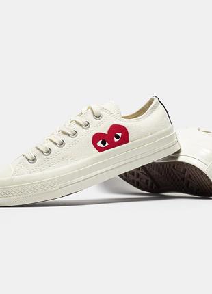 Garcons play x converse low white