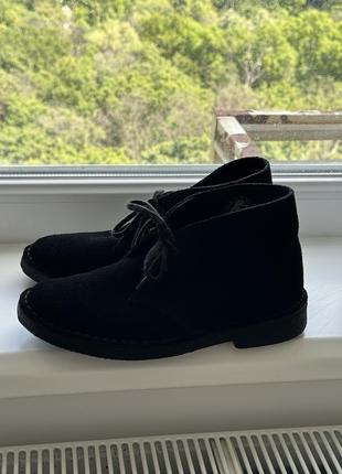 Clarks замшеві черевики (desert boot black suide) eur 37/37,5 (23,5 см)2 фото