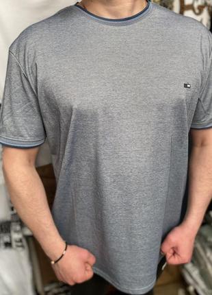 Футболка мужская футболка большого размера великан однотонная футболка