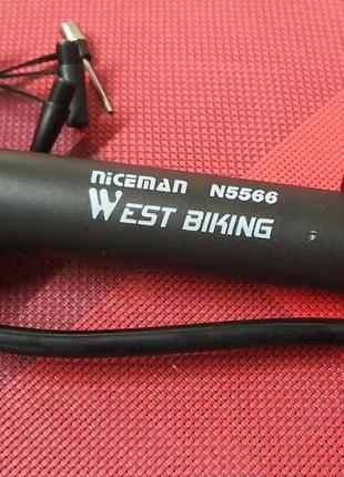 Велосипедный мини насос west biking n5566