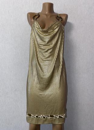 Платье roberto cavalli class золотое оригинал
