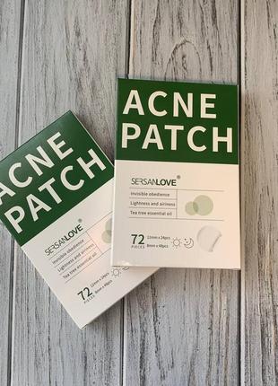 Патчі від прищів sersanlove acne patch (екстракт чайного дерева;азійською центелою) 72 штуки