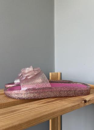 Жіночі босоніжки капці шльопанці  kate spade рожеві блискітки