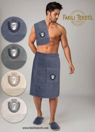 Набор для сауны  мужской 3 предмета fakili tekstil турция