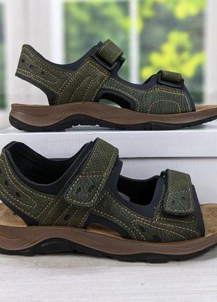 Сандалії босоніжки чоловічі inblu на липучках зелені 3752