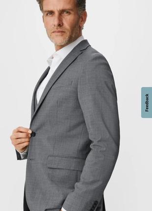 C&a canda - 54-62 - пиджак мужской серый мужественный - extra short - короткий