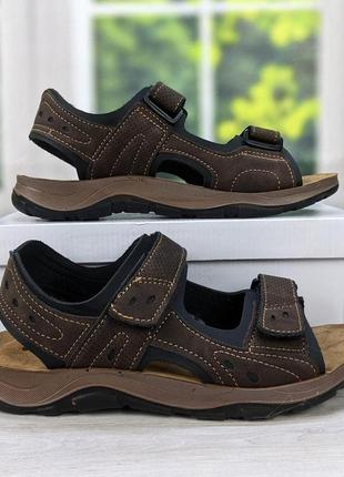 Сандалії босоніжки чоловічі inblu на липучках коричневі 3752