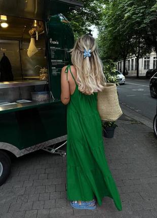 Яркий летний летний розовый синий сарафон