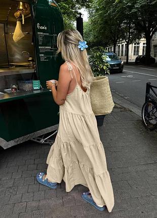 Яркий летний летний розовый синий сарафон