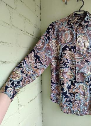 Невероятная оригинальная пестрая рубашка от бренда happy lifе с мужского плеча