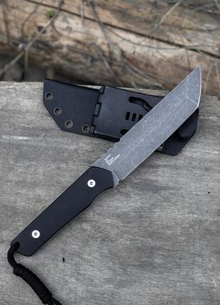 Нож teren blade samurai satin k110 (black g10 lines)