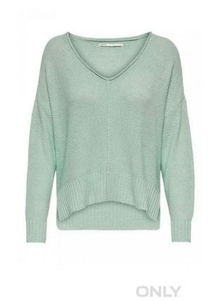 Легкий в'язаний пуловер оверсайз джемпер светр жіночий — only ® frida s-m-l-xl